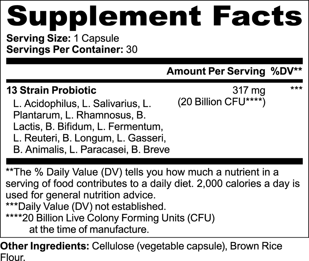 Gut Probiotic 20 Billion Capsules